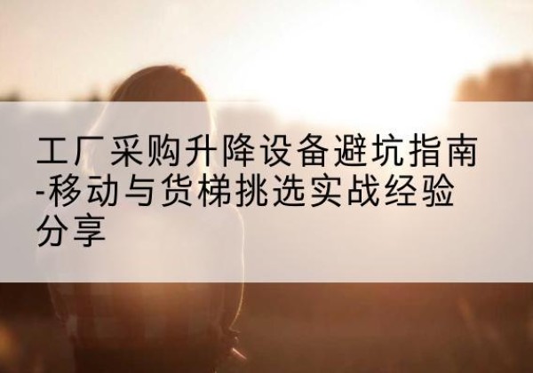 勐海移动式升降机怎么选-工厂采购升降设备避坑指南-移动与货梯挑选实战经验分享